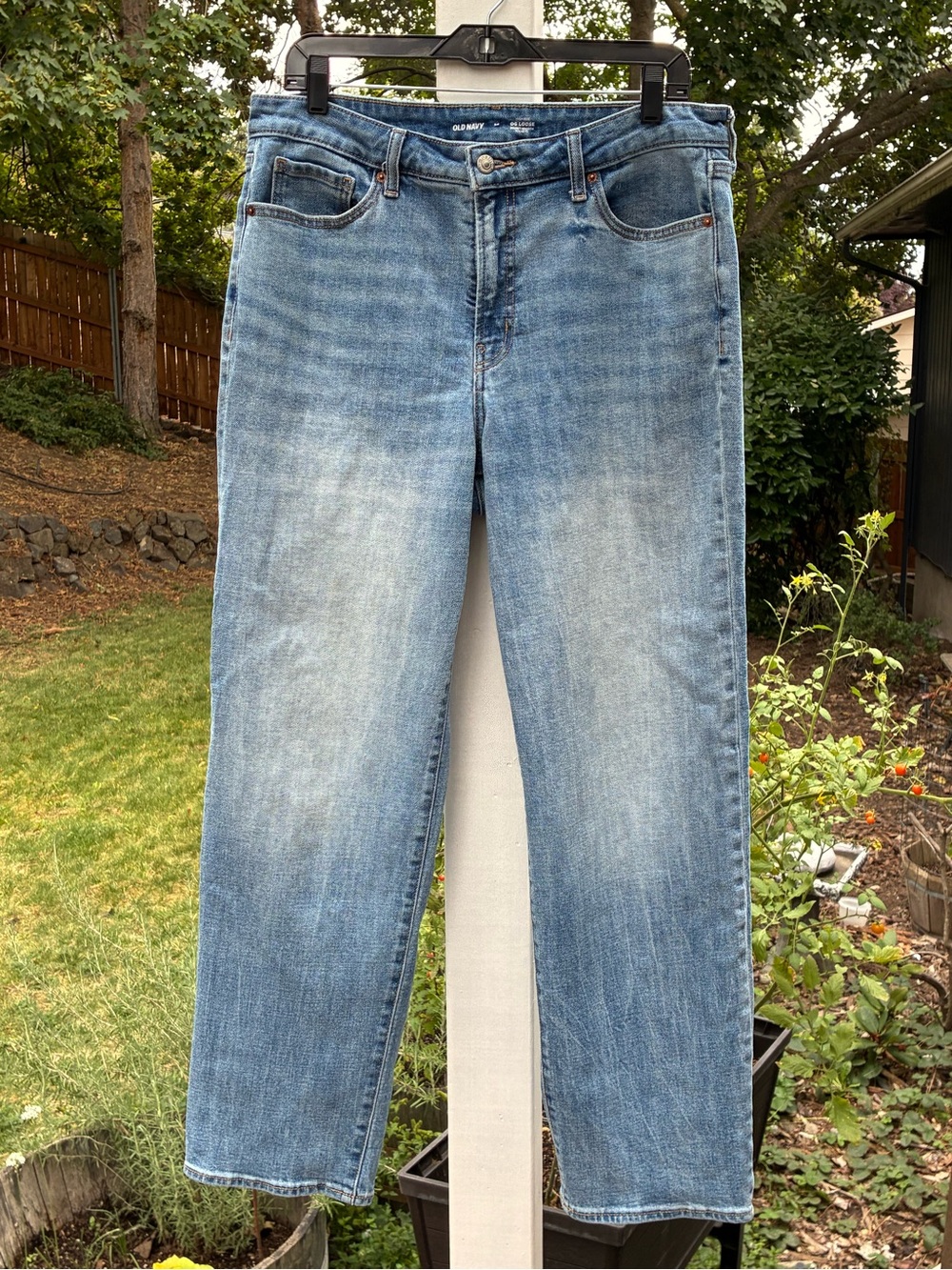 Old Navy Women’s OG Loose Medium Wash Jeans, 14